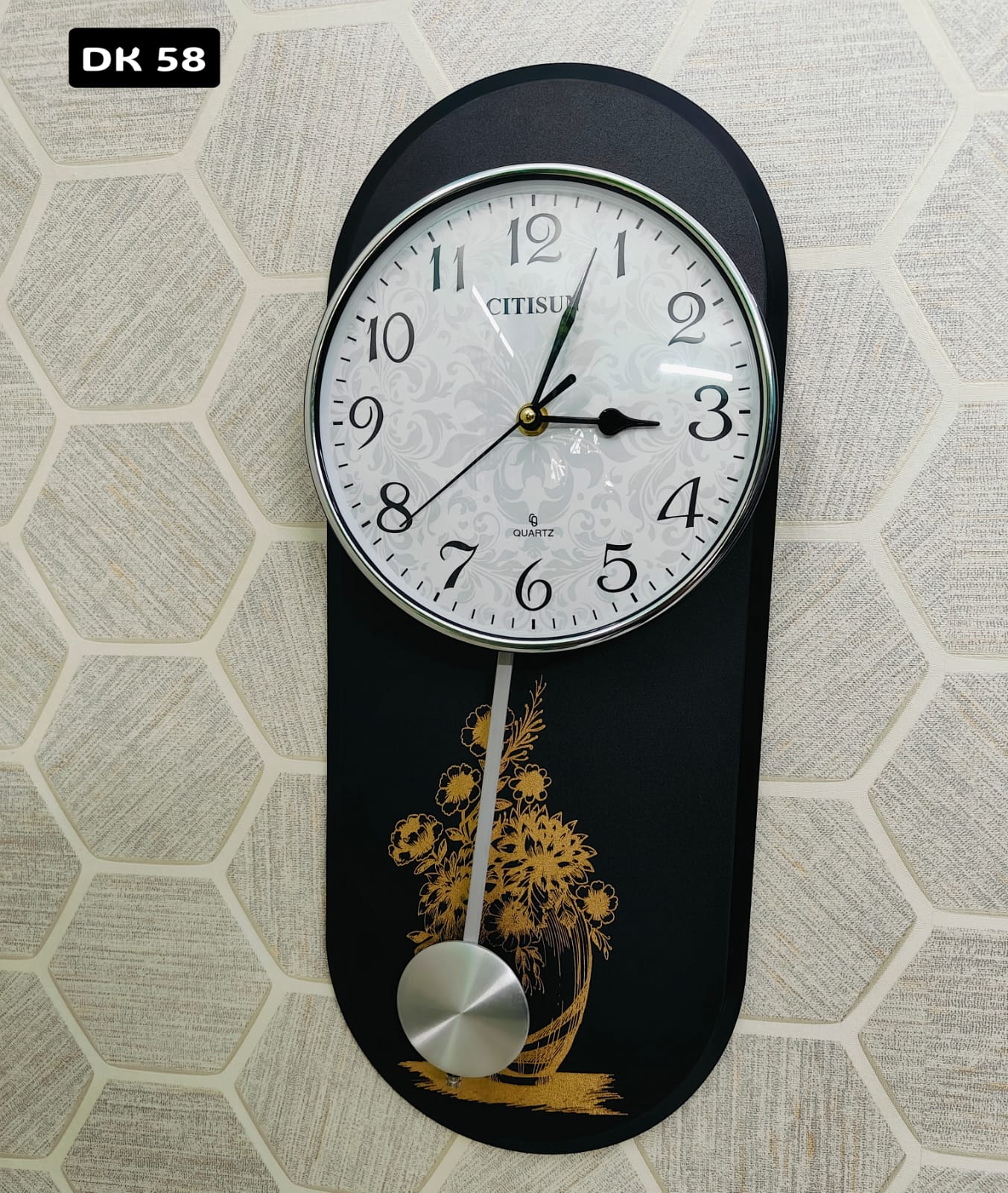 Black Colour CITISUN Pendulum ​Exclusive Wall Clock