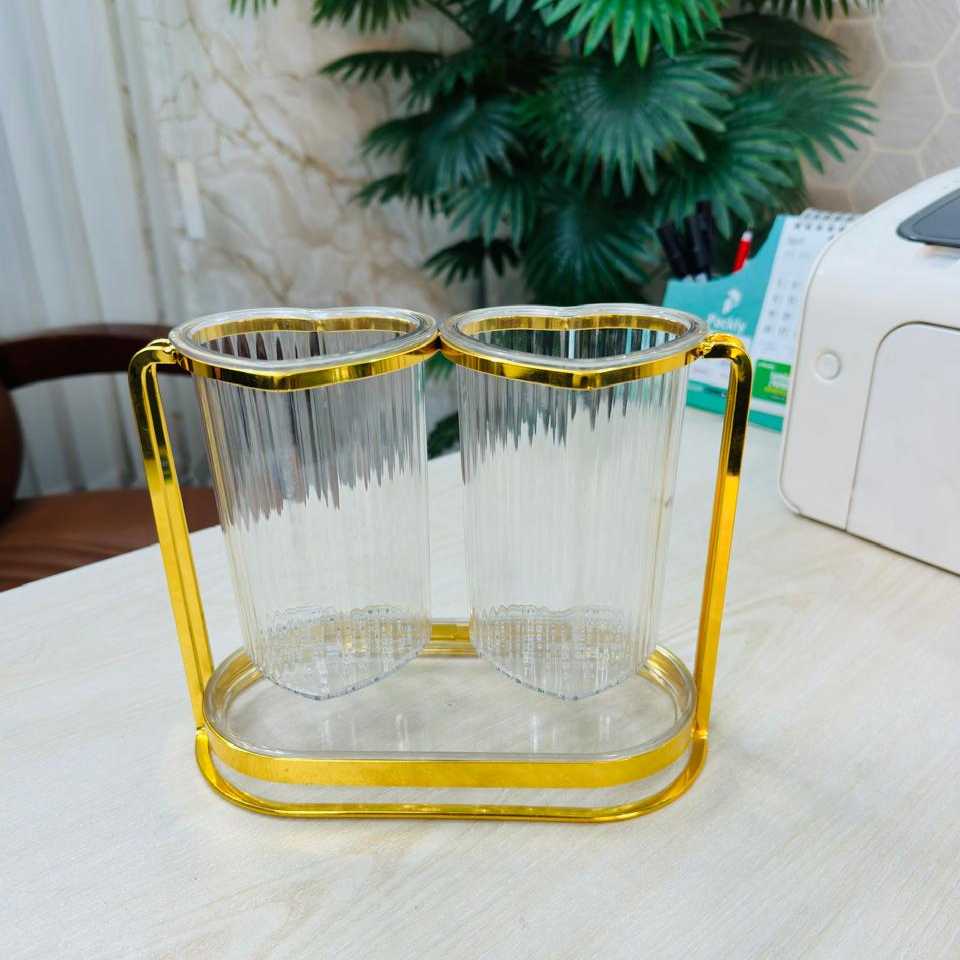 Spoon Holder love Shape Transparent Fiber